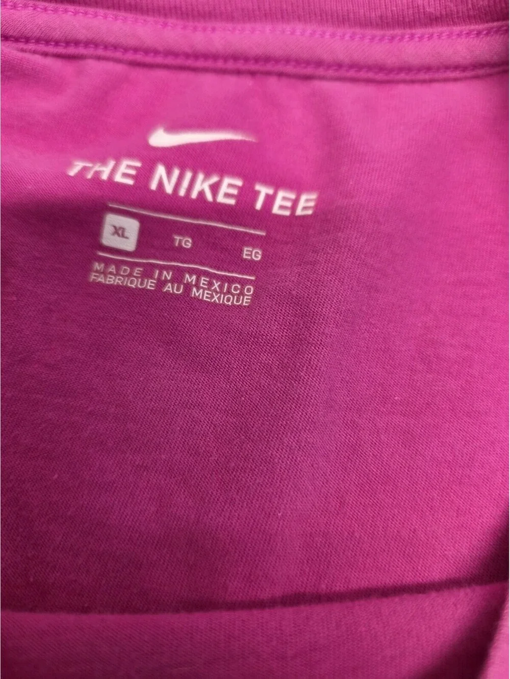 Nike Swoosh Graphic T-Shirt Pink Box Logo Crewneck Short Sleeve Mens XL Y2K